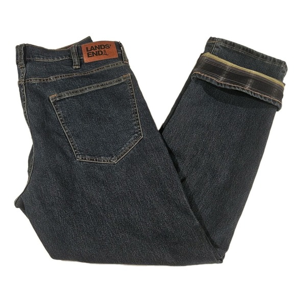 Lands' End - Men's Flannel Lined Stretch Denim Jean / Size 34 X 29 /New With Tag